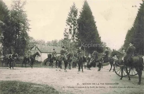 AK / Ansichtskarte Cerisy-Belle-Etoile 61 Orne Scènes de la vie normande Chasse à courre à la forêt de Cerisy