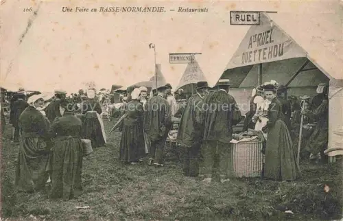 AK / Ansichtskarte Normandie Region 76 Une foire en Basse-Normandie Restaurants