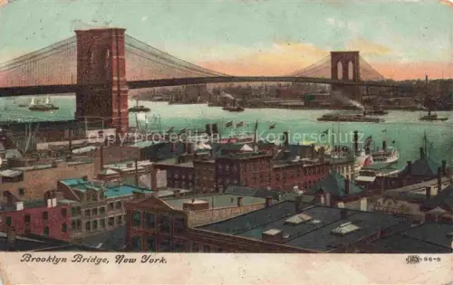 AK / Ansichtskarte NEW YORK City USA Brooklyn Bridge