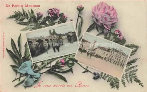 AK / Ansichtskarte Pont-a-Mousson 54 Meurthe-et-Moselle Pont Eglise Hôtel de Ville des fleurs