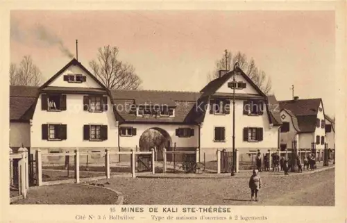 AK / Ansichtskarte Bollwiller Bollweiler Guebwiller 68 Haut-Rhin Mines de Kali Ste. Thérèse Type de maisons d'ouvriers à 2 logements