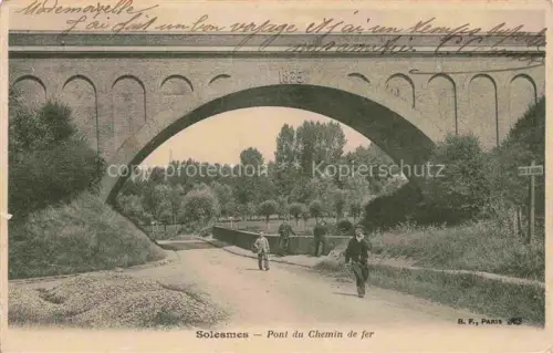 AK / Ansichtskarte Solesmes CAMBRAI 59 Nord Pont du Chemin de fer Eisenbahnbruecke