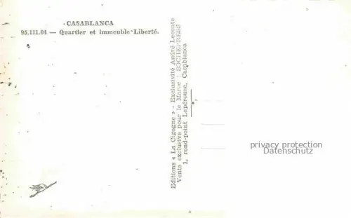 AK / Ansichtskarte CASABLANCA Maroc Quartier et immeuble Liberté vue aérienne