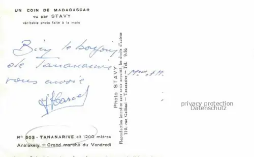 AK / Ansichtskarte Tananarive Antananarivo Madagaskar Analakely Grand marché du vendredi