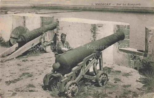 AK / Ansichtskarte Mazagan Maroc Canons sur les remparts