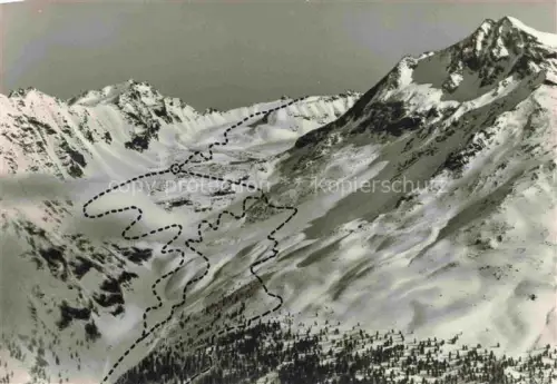 AK / Ansichtskarte Ortlergruppe Trentino-Suedtirol IT Abfahrt vom Angelus und Duesseldorferhuette nach Sulden
