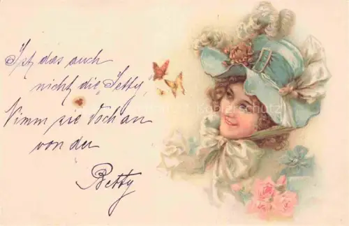 AK / Ansichtskarte Frauen Hut Litho 