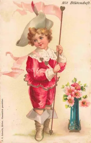 AK / Ansichtskarte SCHMIDT Carl Kuenstlerkarte Mit Bluetenduft Kind Litho