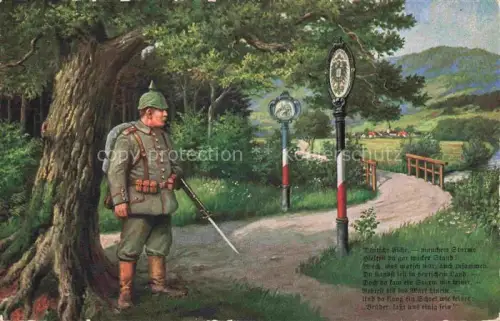 AK / Ansichtskarte Grenze Douane Zoll Frontiere Border-- Deutsches Reich 