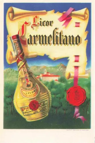 AK / Ansichtskarte Likoer Schnaps Brandy Eau-de-Vie Aguardiente-- Carmelitanno