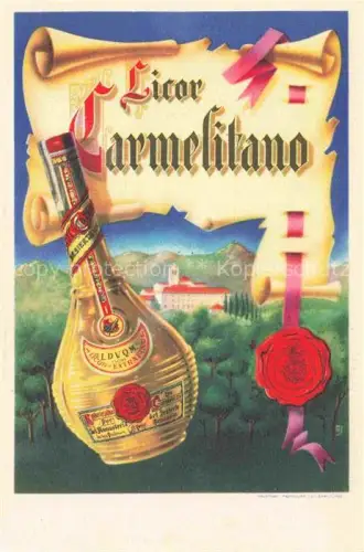 AK / Ansichtskarte Likoer Schnaps Brandy Eau-de-Vie Aguardiente-- Carmelitano 