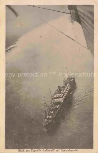 AK / Ansichtskarte Dampfer Oceanliner Zeppelin Luftschiff 