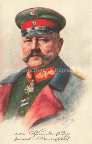 AK / Ansichtskarte Militaria Generaele Stab Hindenburg