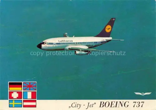 AK / Ansichtskarte FLUGZEUGE ZIVIL Boeing 737 City Jet Lufthansa 