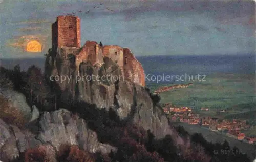 AK / Ansichtskarte BueRGER W. Kuenstlerkarte Vogesenburgen Ruine Giersberg Rappoltsweiler 