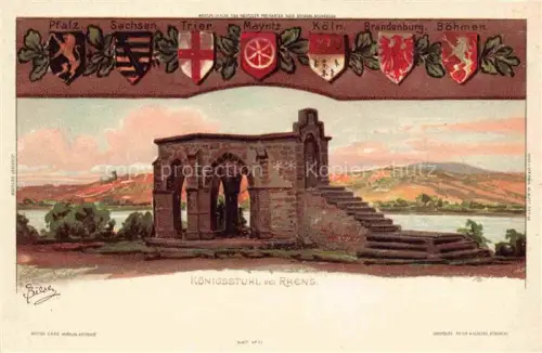 AK / Ansichtskarte BIESE Carl Karl Kuenstlerlitho Koenigsstuhl bei Rhens Koeln Brandenburg Trier 