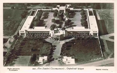 AK / Ansichtskarte Ain Sebaa CASABLANCA Maroc Orphelinat laique vue aérienne