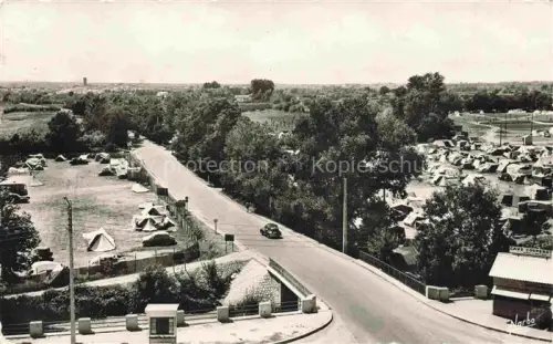 AK / Ansichtskarte ARGELES-SUR-MER 66 Pyrenees-Orientales Vue aérienne des Campings au fond Argeles-Village