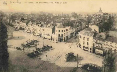 AK / Ansichtskarte TOURCOING 59 Nord Panorama de la Grande Place vers l'Hôtel de Ville