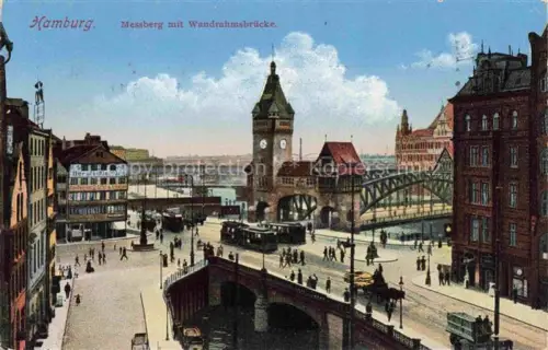 AK / Ansichtskarte HAMBURG Messberg mit Wandrahmsbruecke Feldpost Briefstempel