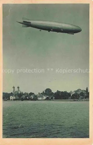 AK / Ansichtskarte FRIEDRICHSHAFEN Bodensee Zeppelin ueber dem Bodensee