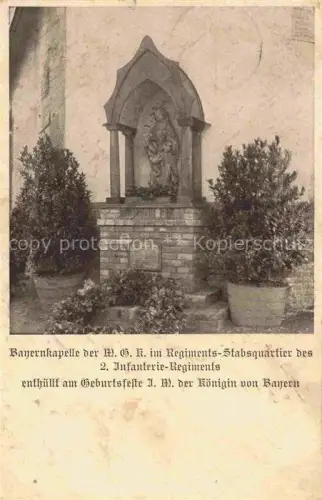AK / Ansichtskarte MueNCHEN Bauernkapelle der M.G.K. im Regiments-Stabsquartier des 2. Infanterie-Regiments