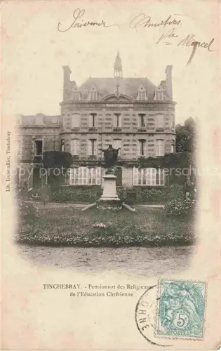 AK / Ansichtskarte Tinchebray Argentan 61 Orne Pensionnat des Religieuses de l'Education Chrétienne Monument