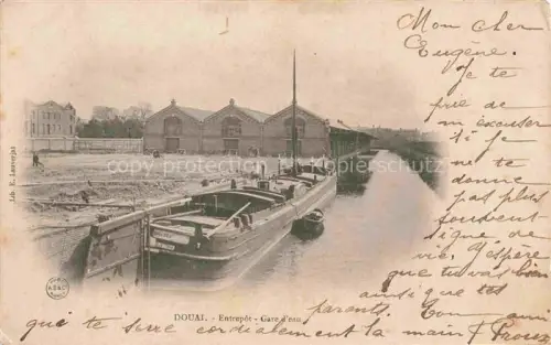 AK / Ansichtskarte DOUAI 59 Nord Entrepôt Gare d'eau
