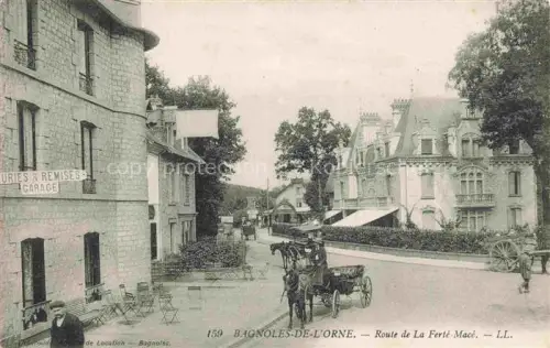 AK / Ansichtskarte Bagnoles-de-l Orne 61 Route de la Ferté-Macé Pferdedroschke