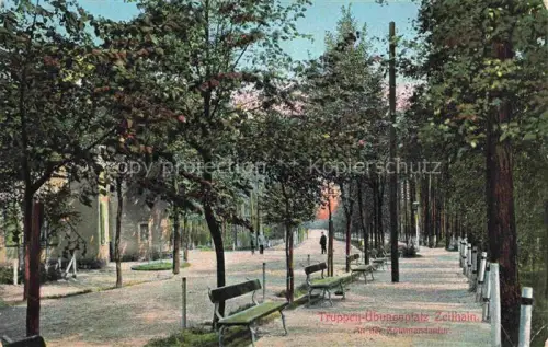 AK / Ansichtskarte Zeithain Meissen Sachsen Truppenuebungsplatz Partie an der Kommandantur