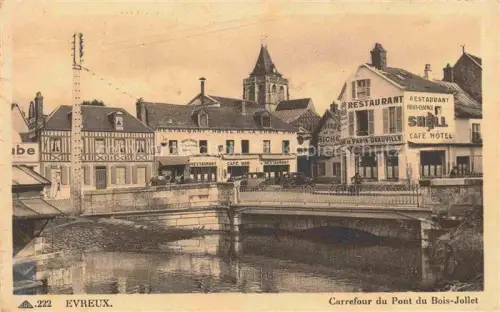 AK / Ansichtskarte EVREUX 27 Eure Carrefour du Pont du Bois-Jollet Restaurant Café