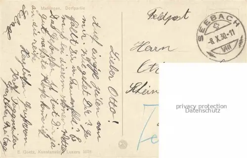 AK / Ansichtskarte Meiringen BE Dorfpartie Feldpost