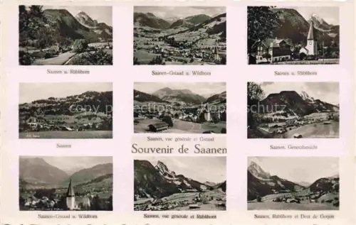 AK / Ansichtskarte Saanen BE mit Rueblihorn Wildhorn Gstaad Dent de Gorjon Panorama 