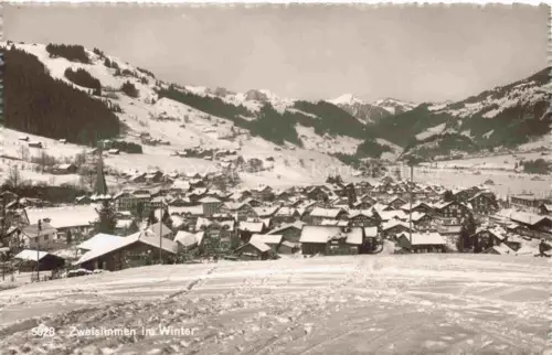 AK / Ansichtskarte Zweisimmen BE Winterpanorama