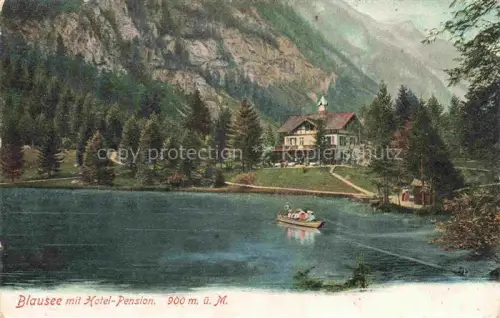 AK / Ansichtskarte Blausee-Mitholz BE mit Hotel Pension