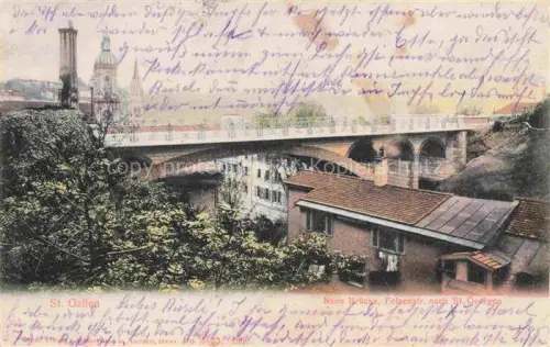 AK / Ansichtskarte St Gallen SANKT GALLEN SG Neue Bruecke Felsenstrasse nach St Georgen