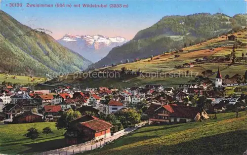 AK / Ansichtskarte Zweisimmen BE mit Wildstrubel