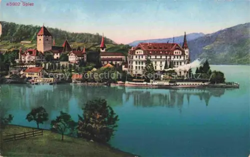 AK / Ansichtskarte SPIEZ Thunersee BE Panorama