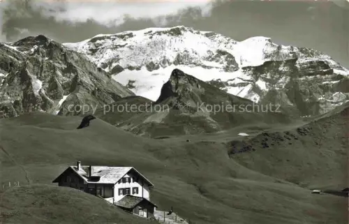 AK / Ansichtskarte Adelboden BE Hahnenmoos Pass Hotel mit Wildstrubel und Regenbolshorn