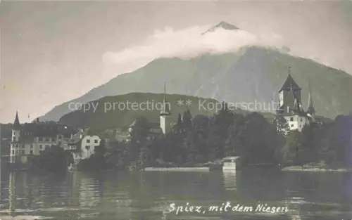 AK / Ansichtskarte SPIEZ Thunersee BE mit dem Niesen
