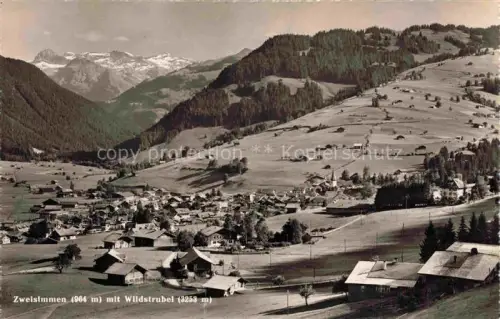 AK / Ansichtskarte Zweisimmen BE mit Wildstrubel
