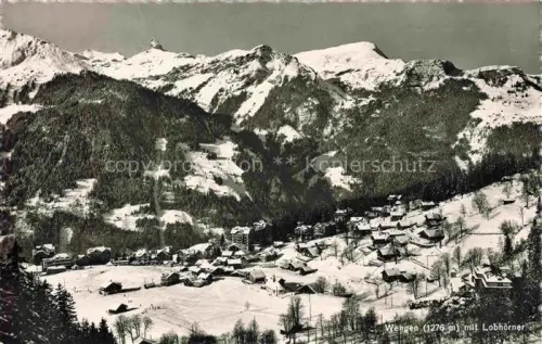 AK / Ansichtskarte Wengen  BE mit Lobhoerner
