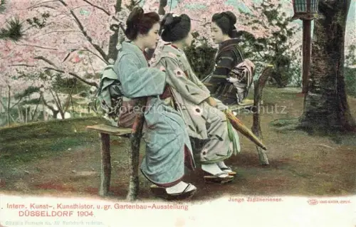 AK / Ansichtskarte IGA Gartenbauaustellung International Duesseldorf Geisha Junge Japanerinnen 