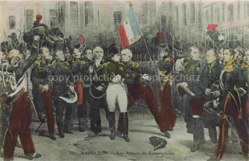 AK / Ansichtskarte Napoleon Bonaparte Adel les Adieux de Fontainebleau Paris 