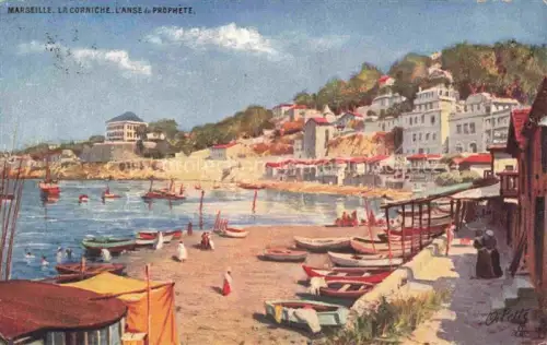 AK / Ansichtskarte Verlag Tucks Oilette Serie Nr. 8 Marseille la Corniche L#Anse du Prophete 