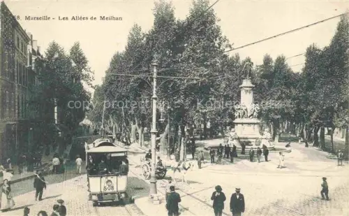 AK / Ansichtskarte STRAssENBAHN Tramway-- Marseille les Allees de Meilhan