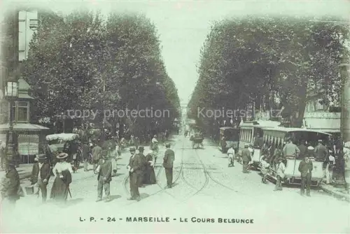 AK / Ansichtskarte STRAssENBAHN Tramway-- Marseille le Cours Belsunce 