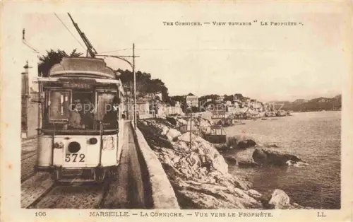 AK / Ansichtskarte STRAssENBAHN Tramway-- Marseille La Corniche le Prophete 