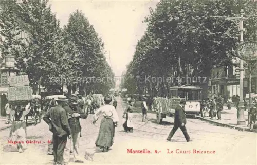 AK / Ansichtskarte STRAssENBAHN Tramway-- Marseille le Cours Belzunce 