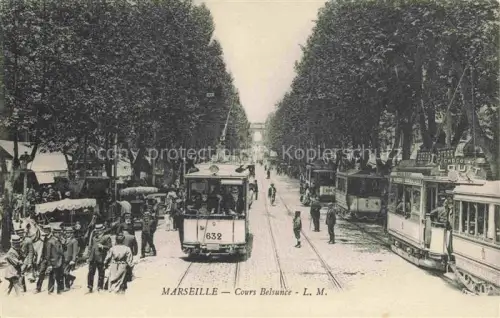 AK / Ansichtskarte STRAssENBAHN Tramway-- Marseille Cours Belsunce 